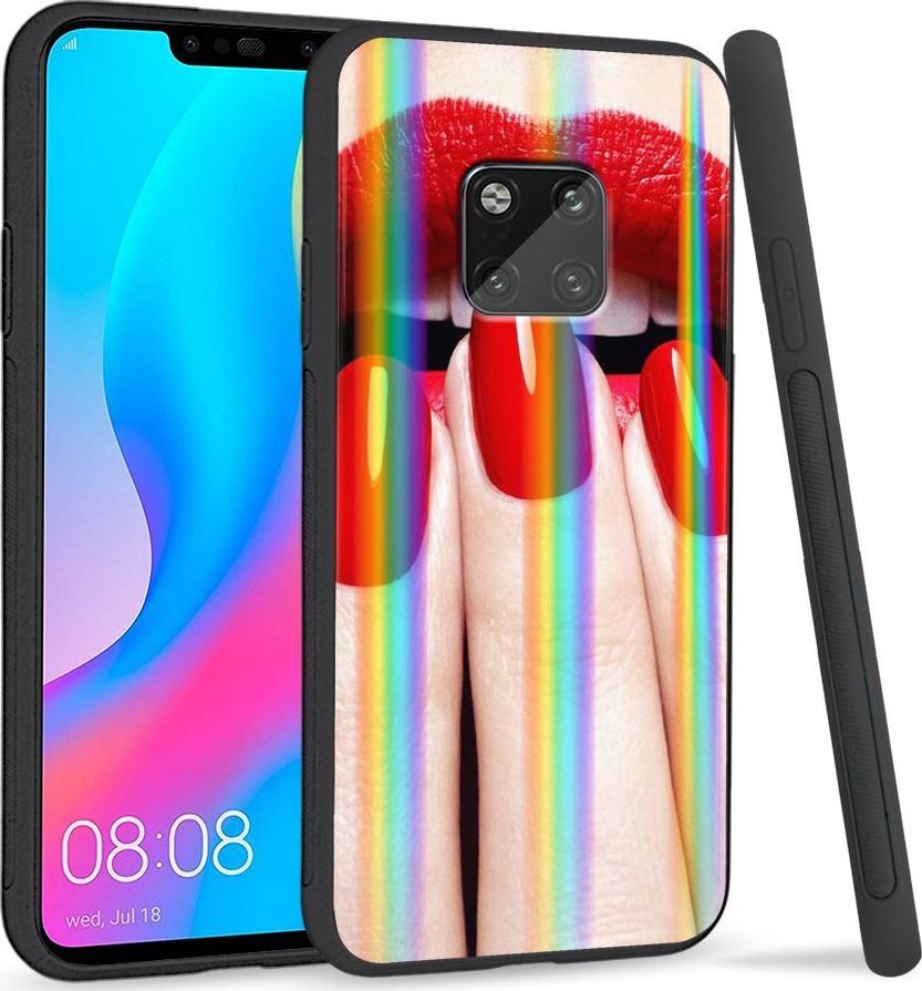 Super Fashion Etui Rainbow Series na Huawei Mate 20 Pro Red Nails 1