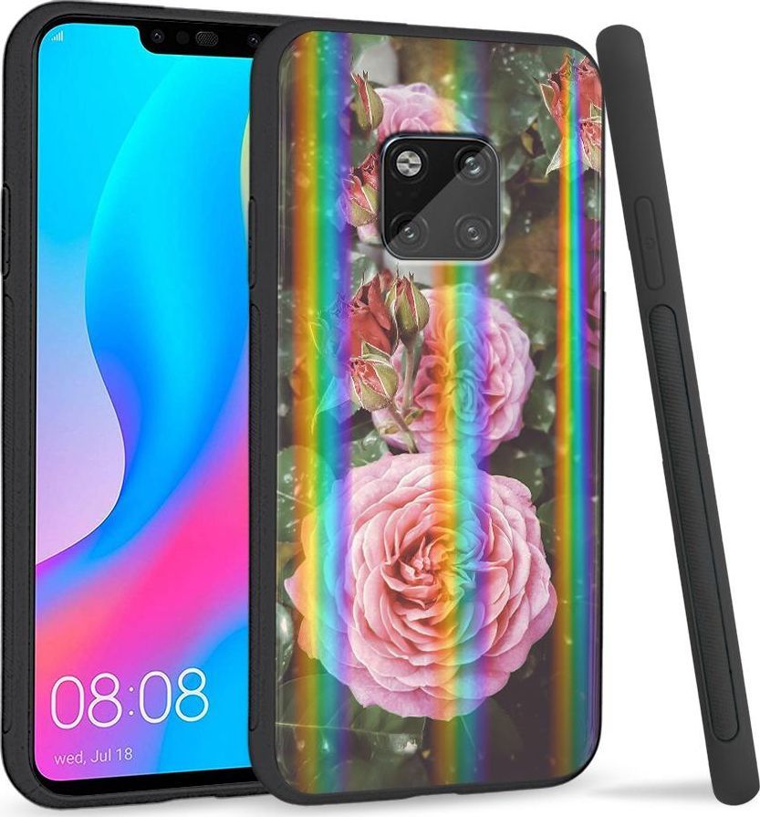 Super Fashion Etui Rainbow Series na Huawei Mate 20 Pro Krzew róży 1