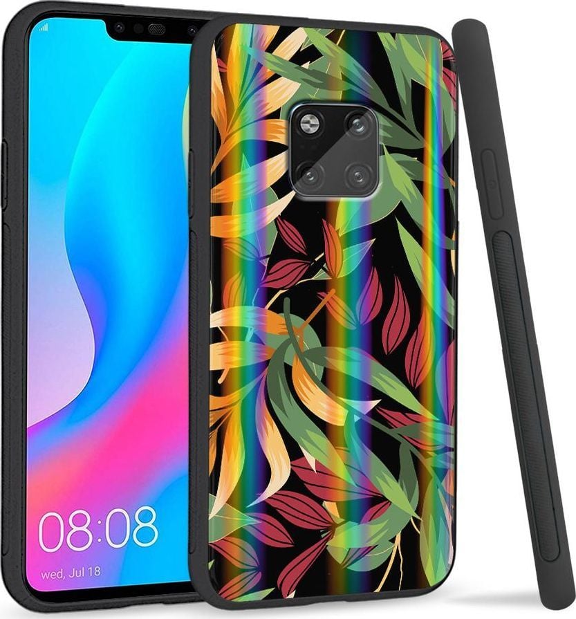 Super Fashion Etui Rainbow Series na Huawei Mate 20 Pro Kolorowe liście 1