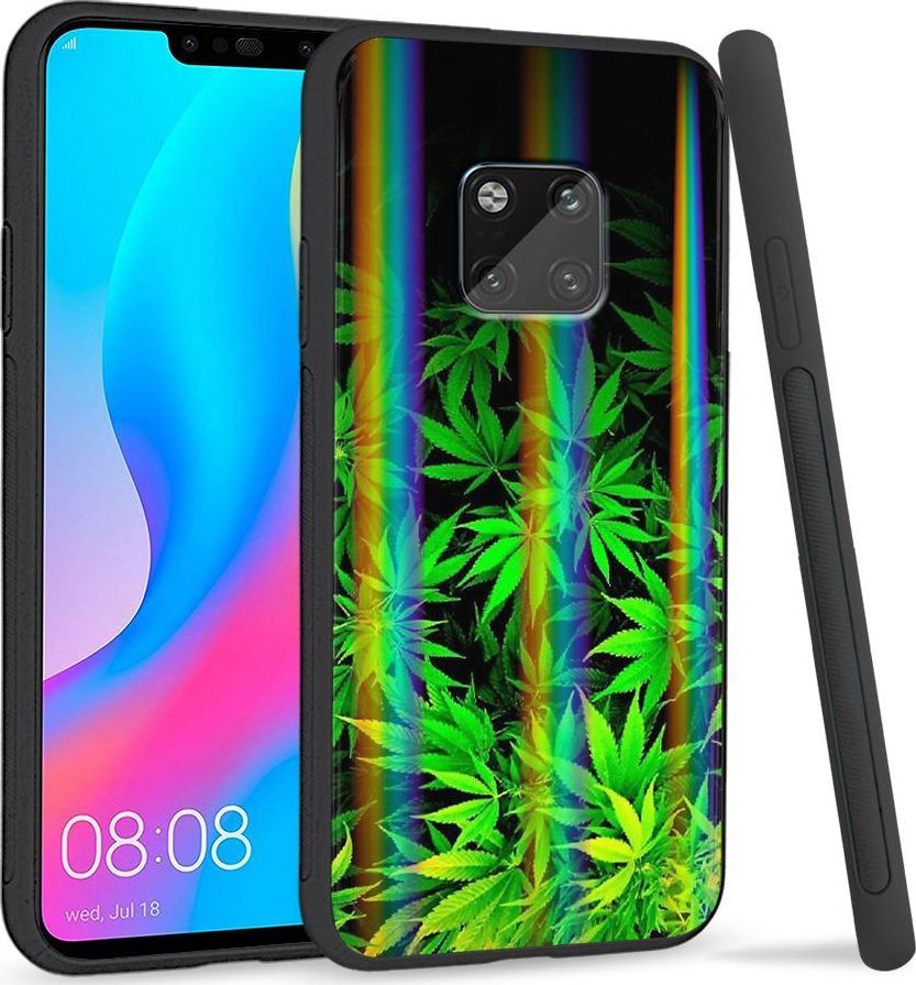 Super Fashion Etui Rainbow Series na Huawei Mate 20 Pro Czarne Zioło 1