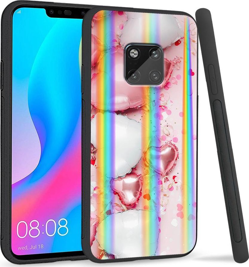 Super Fashion Etui Rainbow Series na Huawei Mate 20 Pro Baloon Hearts 1