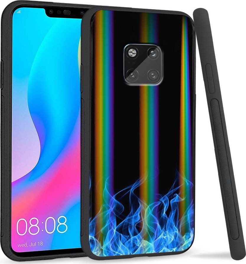 Super Fashion Etui Rainbow Series na Huawei Mate 20 Pro Niebieski Ogień 1