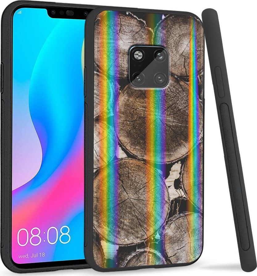 Super Fashion Etui Rainbow Series na Huawei Mate 20 Pro Drewno 1