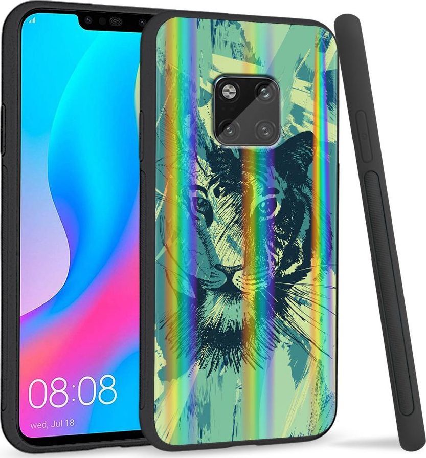 Super Fashion Etui Rainbow Series na Huawei Mate 20 Pro Płutno tygrysa 1