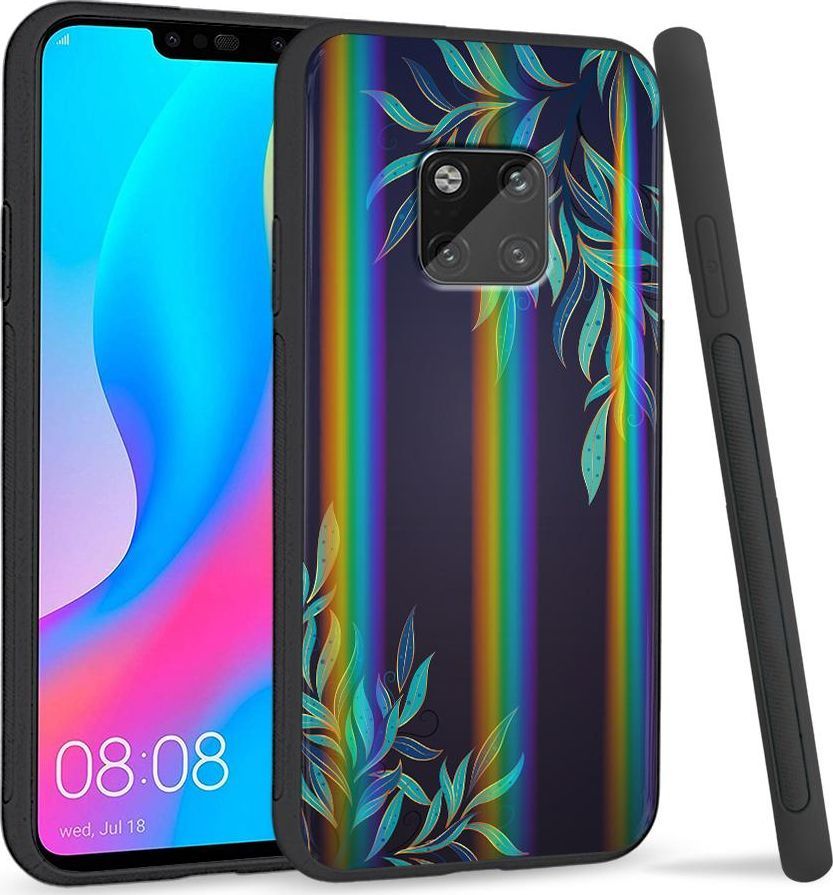 Super Fashion Etui Rainbow Series na Huawei Mate 20 Pro Ramka z lisci 1
