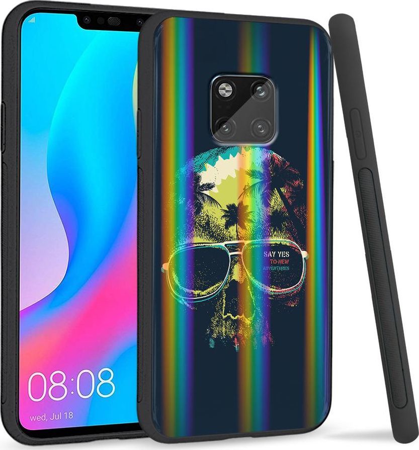 Super Fashion Etui Rainbow Series na Huawei Mate 20 Pro Hawajska czaszka 1