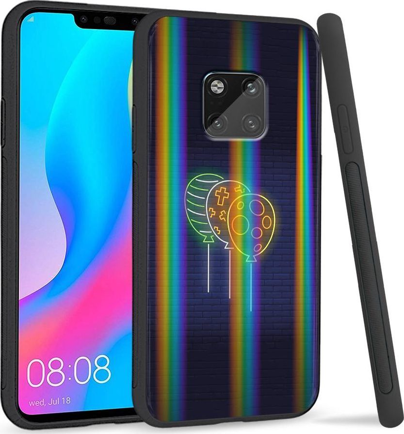 Super Fashion Etui Rainbow Series na Huawei Mate 20 Pro Neonowe balony 1