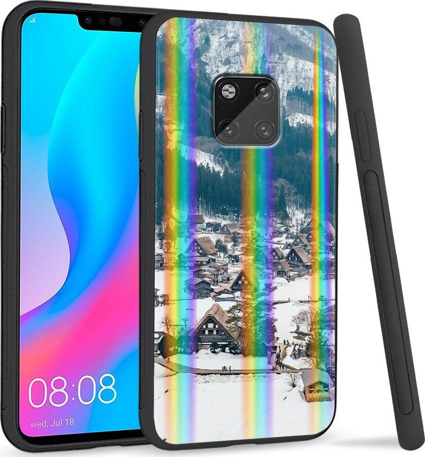 Super Fashion Etui Rainbow Series na Huawei Mate 20 Pro Miasto w górach 1