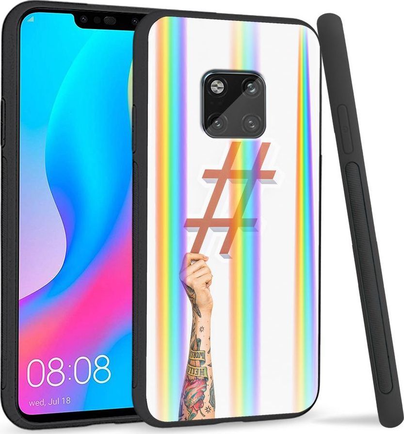 Super Fashion Etui Rainbow Series na Huawei Mate 20 Pro Hasztag 1