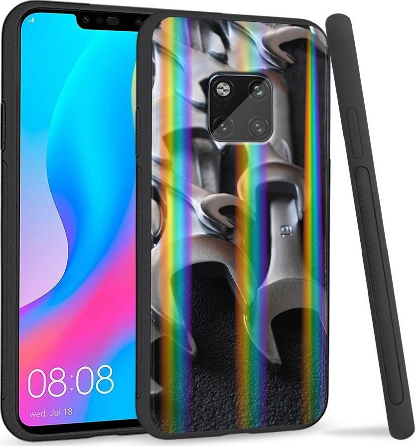 Super Fashion Etui Rainbow Series na Huawei Mate 20 Pro Stalowe klucze 1