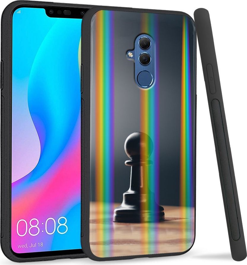 Super Fashion Etui Rainbow Series na Huawei Mate 20 Lite Czarny pionek 1