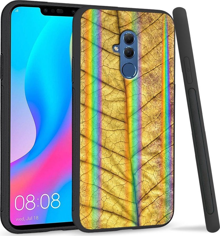 Super Fashion Etui Rainbow Series na Huawei Mate 20 Lite Żółty liść 1