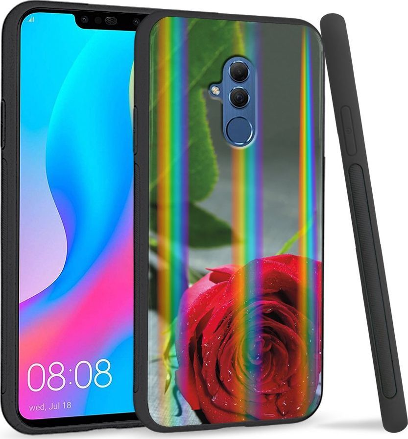 Super Fashion Etui Rainbow Series na Huawei Mate 20 Lite Czerwona róża 1