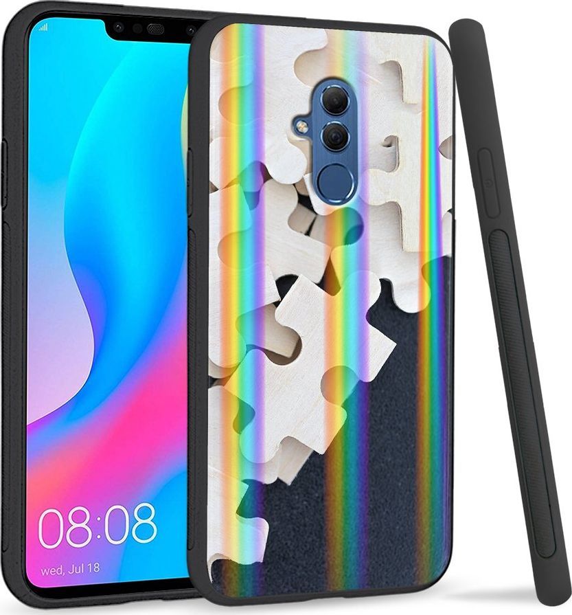 Super Fashion Etui Rainbow Series na Huawei Mate 20 Lite Drewniane puzzle 1