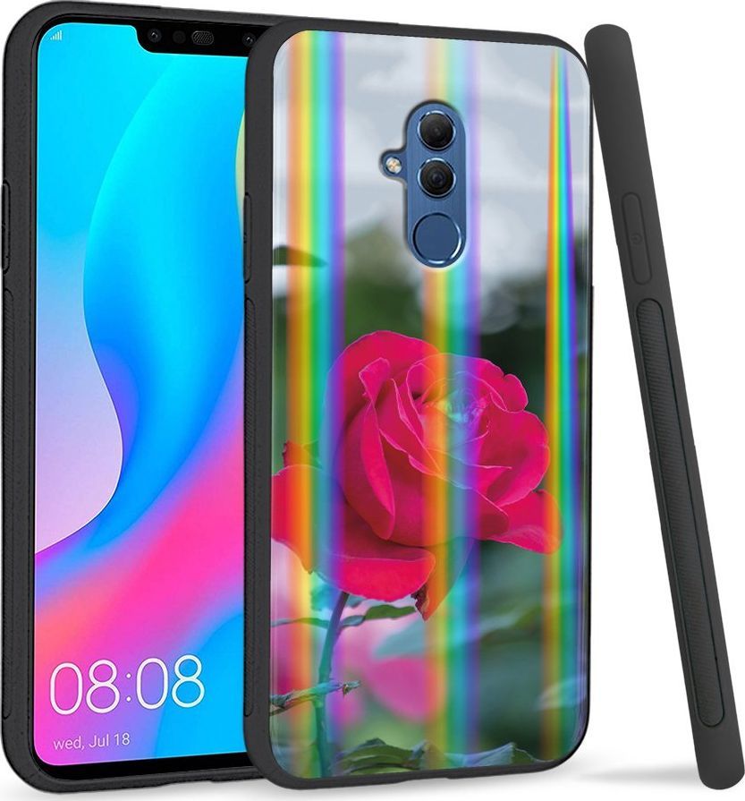 Super Fashion Etui Rainbow Series na Huawei Mate 20 Lite Pąk rózy 1