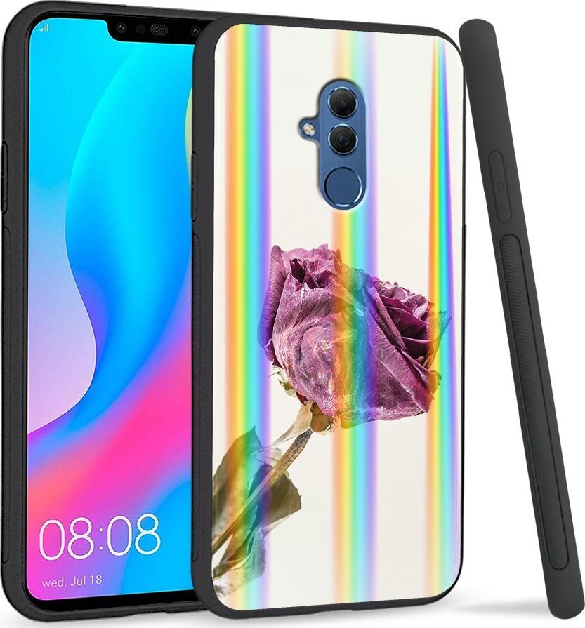 Super Fashion Etui Rainbow Series na Huawei Mate 20 Lite Fioletowa róża 1