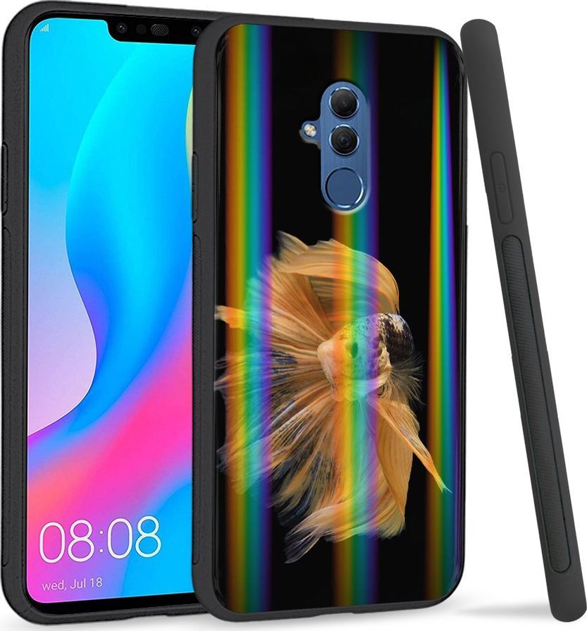 Super Fashion Etui Rainbow Series na Huawei Mate 20 Lite Złota rybka 1