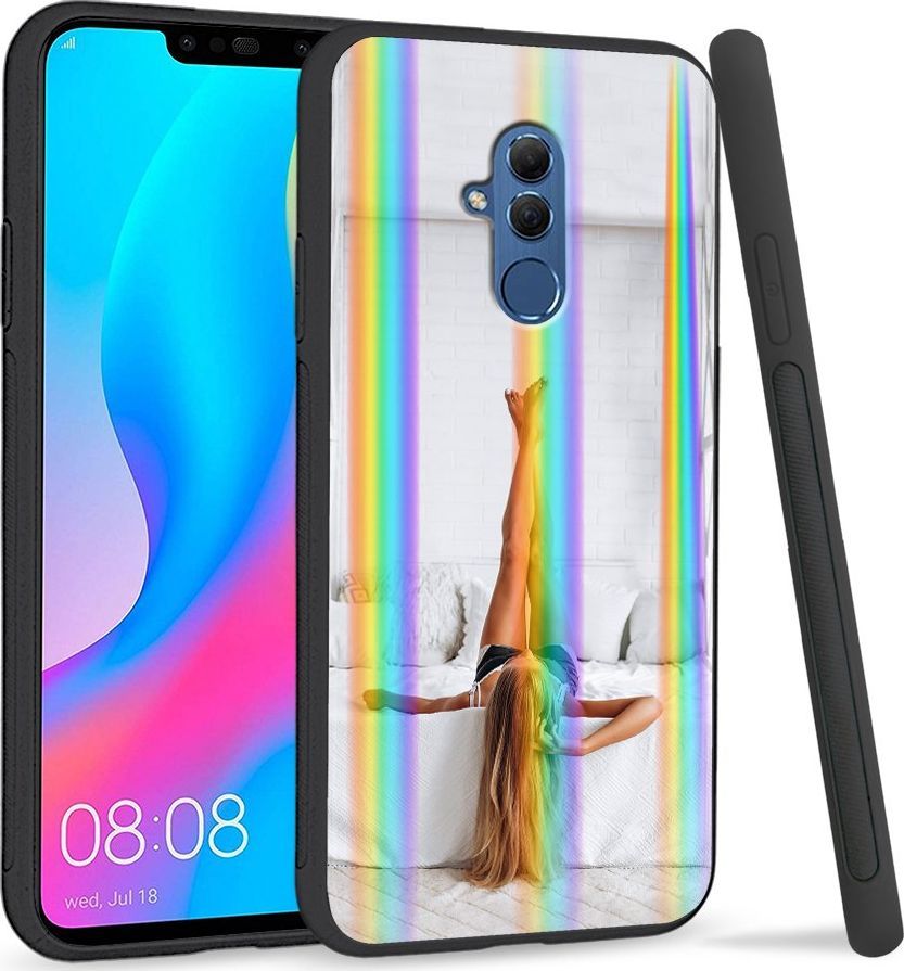 Super Fashion Etui Rainbow Series na Huawei Mate 20 Lite Biały pokók 1