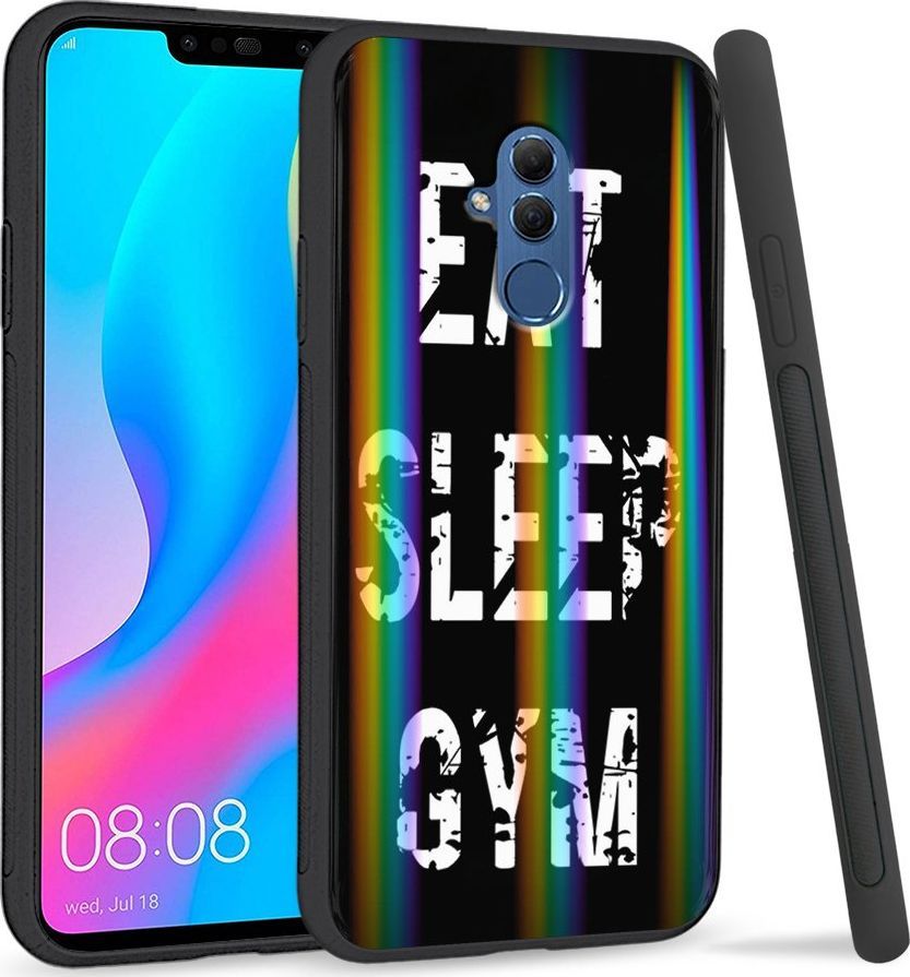 Super Fashion Etui Rainbow Series na Huawei Mate 20 Lite Eat Sleep Gym 1