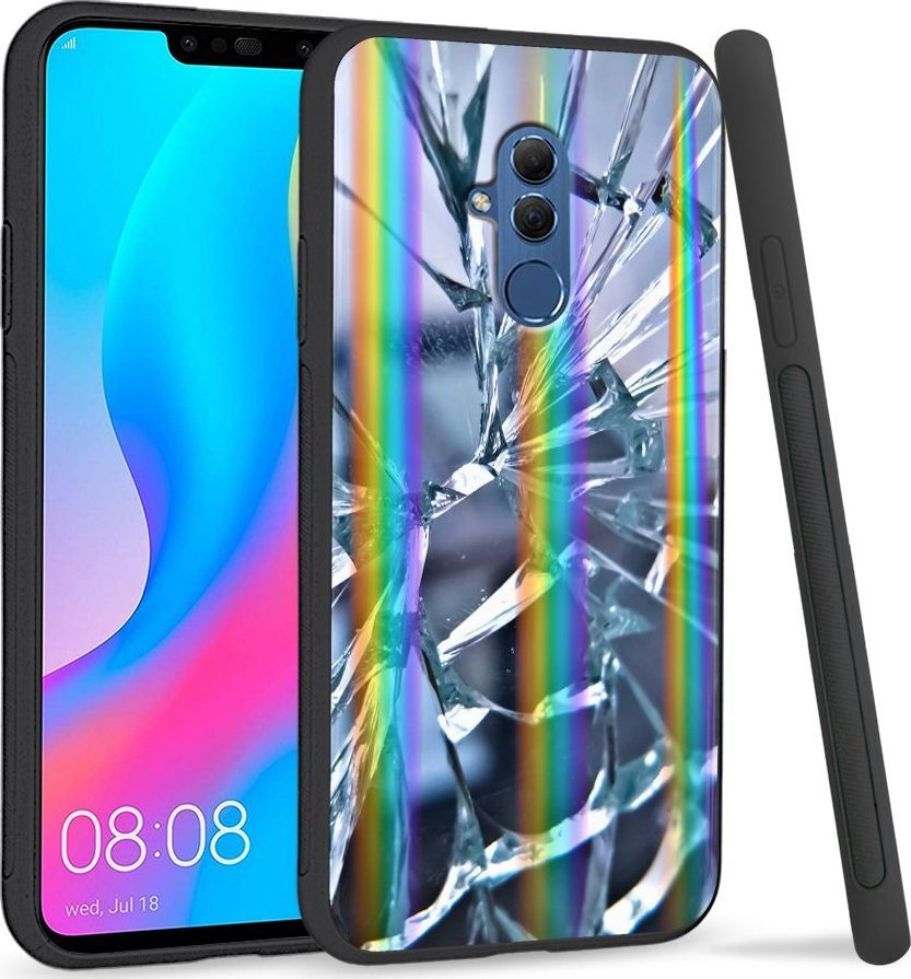 Super Fashion Etui Rainbow Series na Huawei Mate 20 Lite Pęknięte szkło 1
