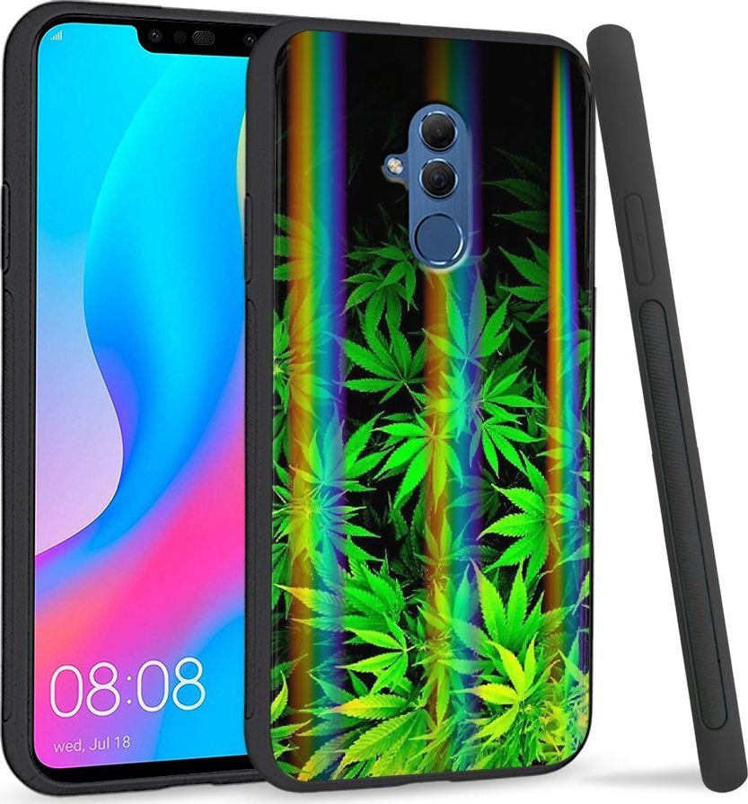 Super Fashion Etui Rainbow Series na Huawei Mate 20 Lite Czarne Zioło 1