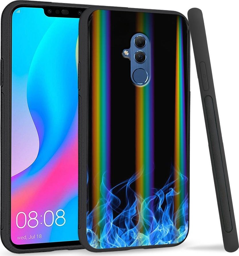Super Fashion Etui Rainbow Series na Huawei Mate 20 Lite Niebieski Ogień 1