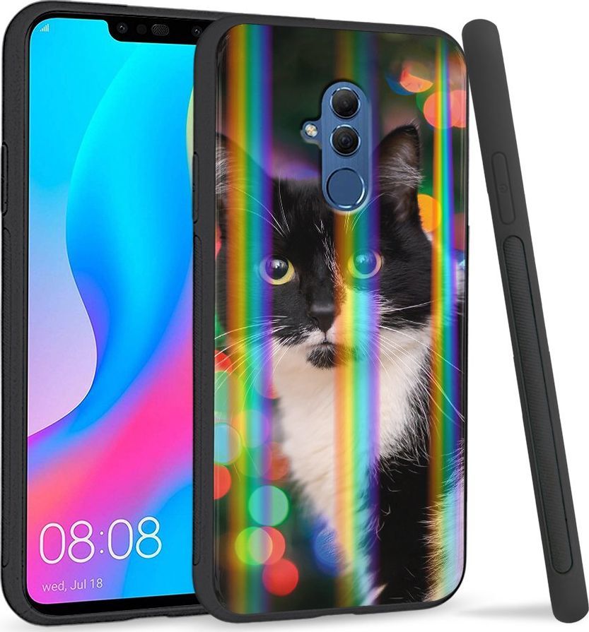 Super Fashion Etui Rainbow Series na Huawei Mate 20 Lite Uroczy kot 1