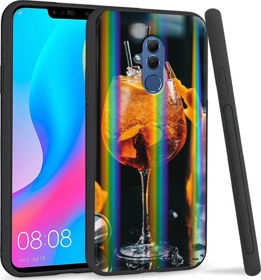 Super Fashion Etui Rainbow Series na Huawei Mate 20 Lite Drink z pomarańczą 1