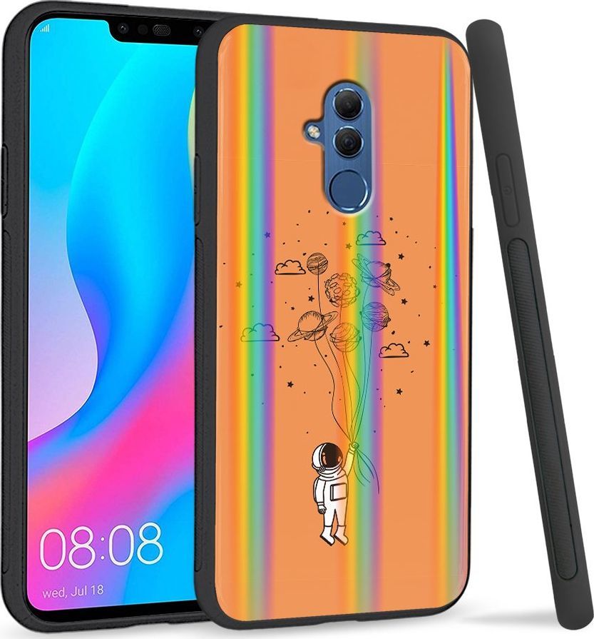 Super Fashion Etui Rainbow Series na Huawei Mate 20 Lite Kosmiczne balony 1