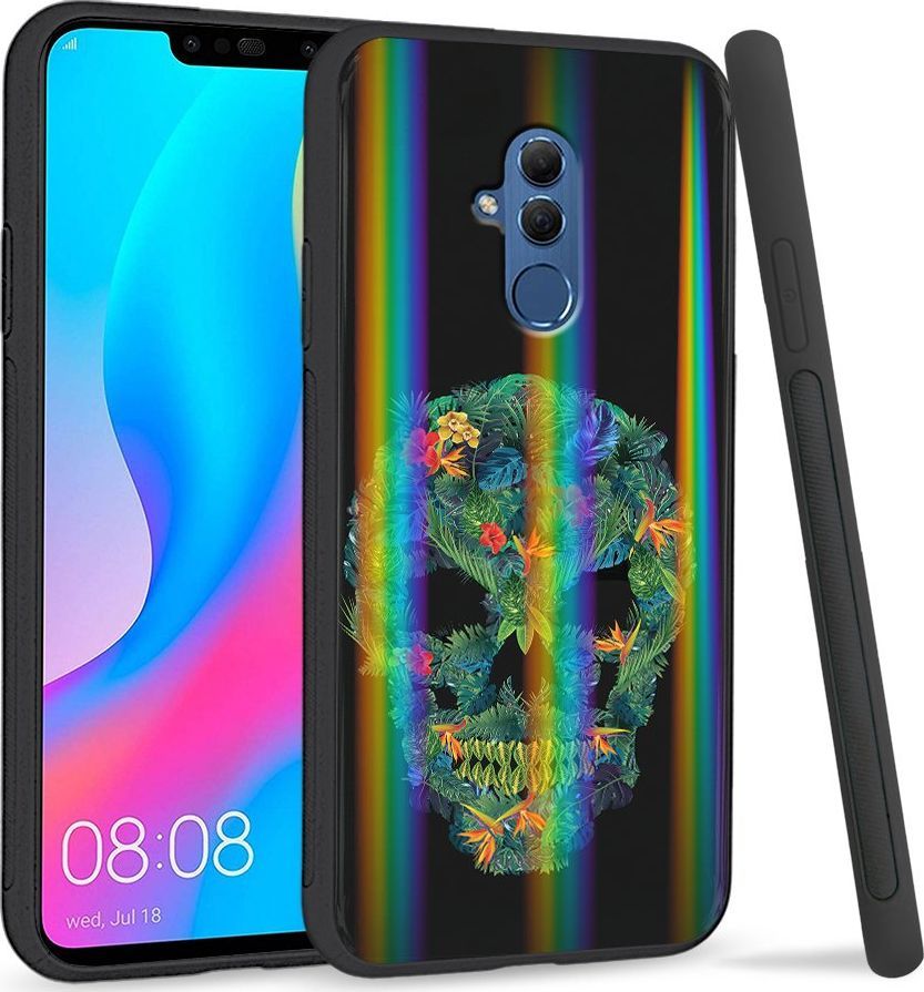 Super Fashion Etui Rainbow Series na Huawei Mate 20 Lite Czaszka z roślin 1