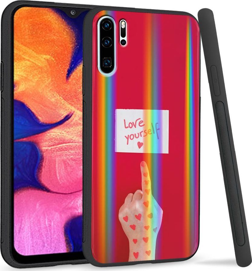 Super Fashion Etui Rainbow Series na Huawei P30 Pro Pokochaj siebie 1
