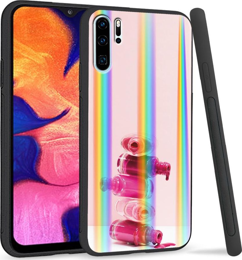 Super Fashion Etui Rainbow Series na Huawei P30 Pro Różowy lakier 1