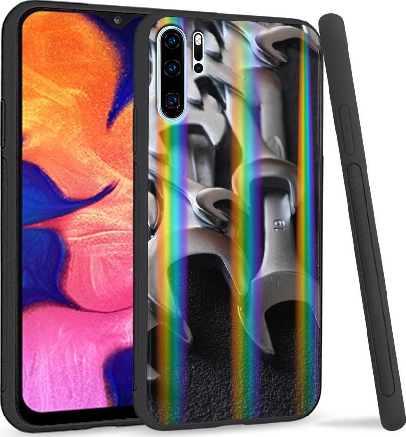 Super Fashion Etui Rainbow Series na Huawei P30 Pro Stalowe klucze 1