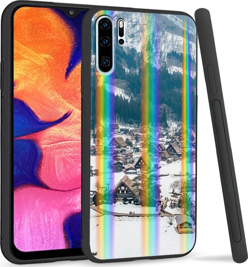 Super Fashion Etui Rainbow Series na Huawei P30 Pro Miasto w górach 1