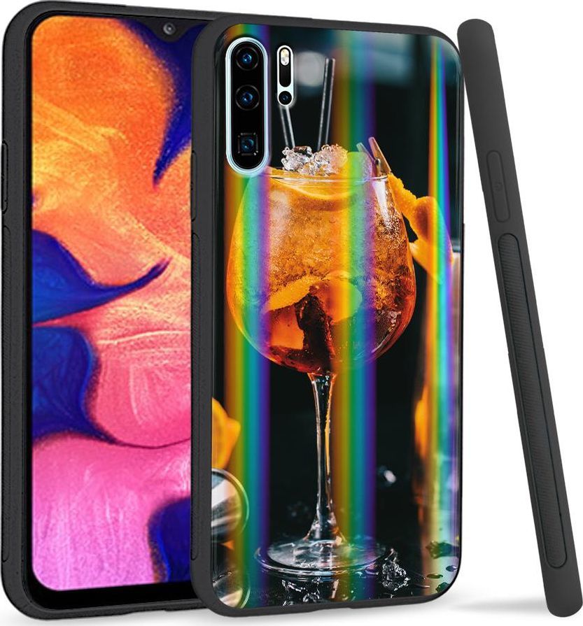 Super Fashion Etui Rainbow Series na Huawei P30 Pro Drink z pomarańczą 1