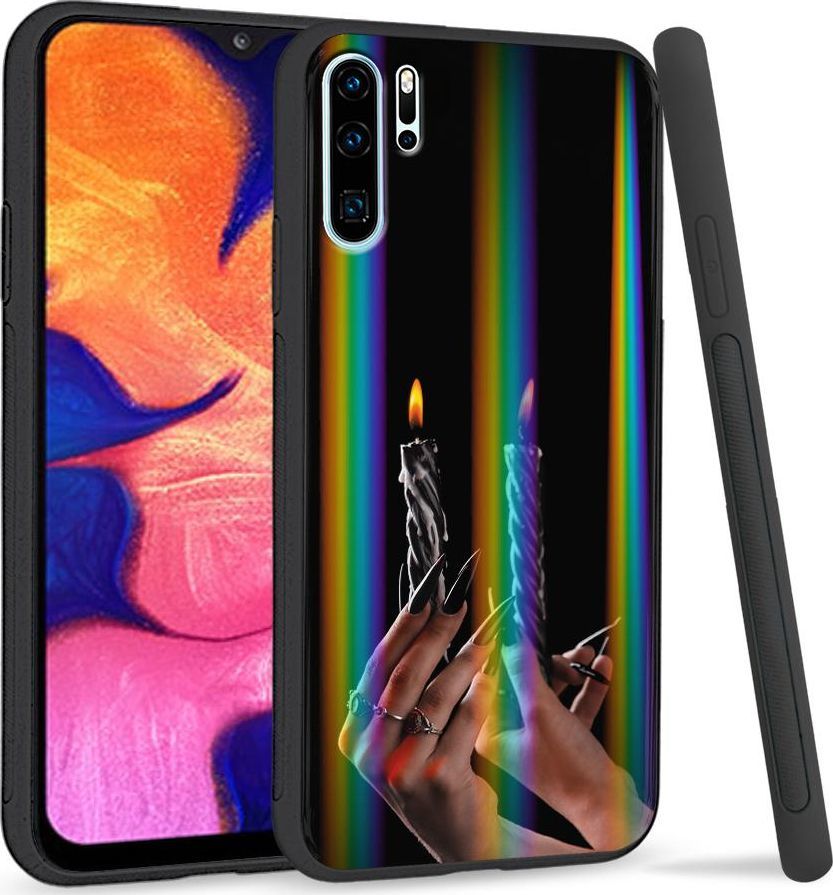 Super Fashion Etui Rainbow Series na Huawei P30 Pro Czarne świeczki 1