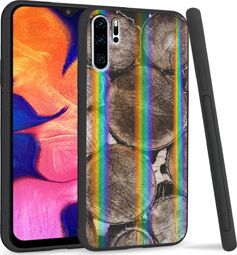 Super Fashion Etui Rainbow Series na Huawei P30 Pro Drewno 1