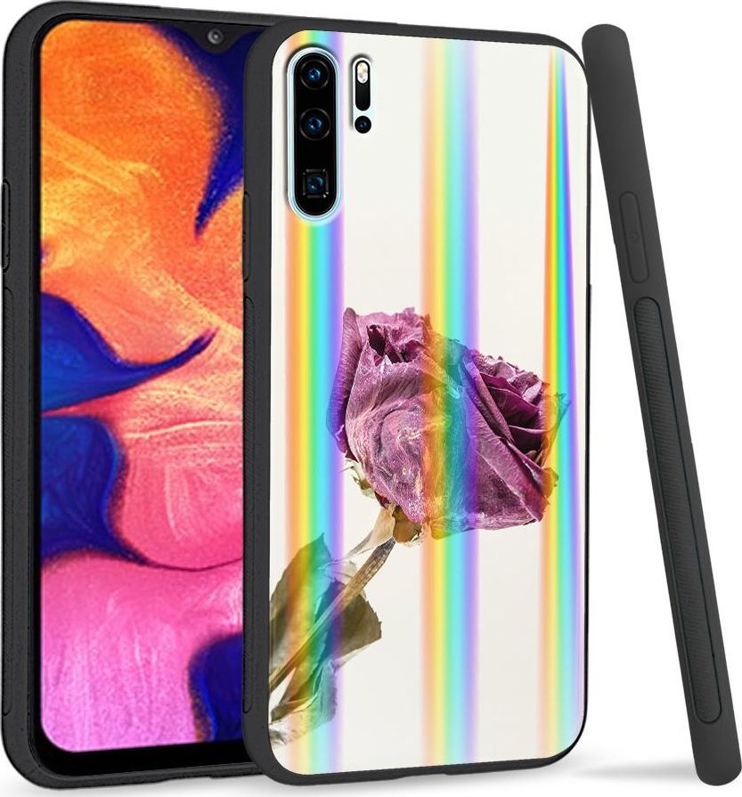Super Fashion Etui Rainbow Series na Huawei P30 Pro Fioletowa róża 1