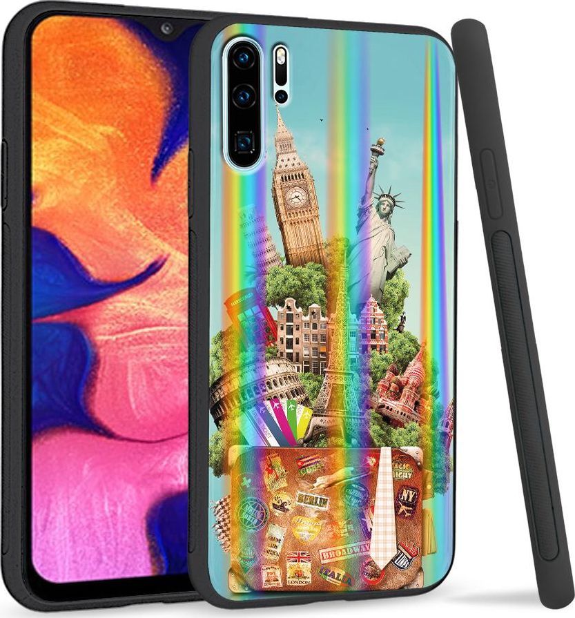 Super Fashion Etui Rainbow Series na Huawei P30 Pro Podróże 1
