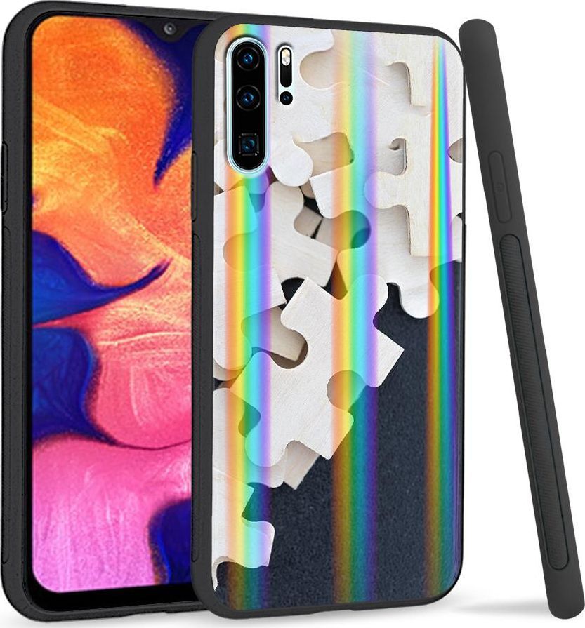 Super Fashion Etui Rainbow Series na Huawei P30 Pro Drewniane puzzle 1