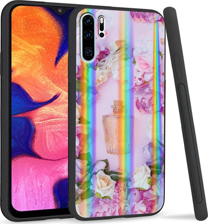 Super Fashion Etui Rainbow Series na Huawei P30 Pro Kwiatowe perfumy 1