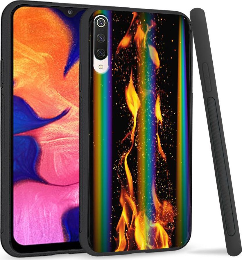 Super Fashion Etui na telefon Xiaomi Mi9 Rainbow Case Crackling Fire 1