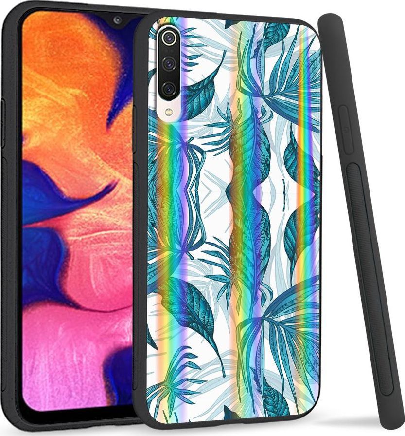 Super Fashion Etui na telefon Xiaomi Mi9 Rainbow Case Niebieskie liście 1