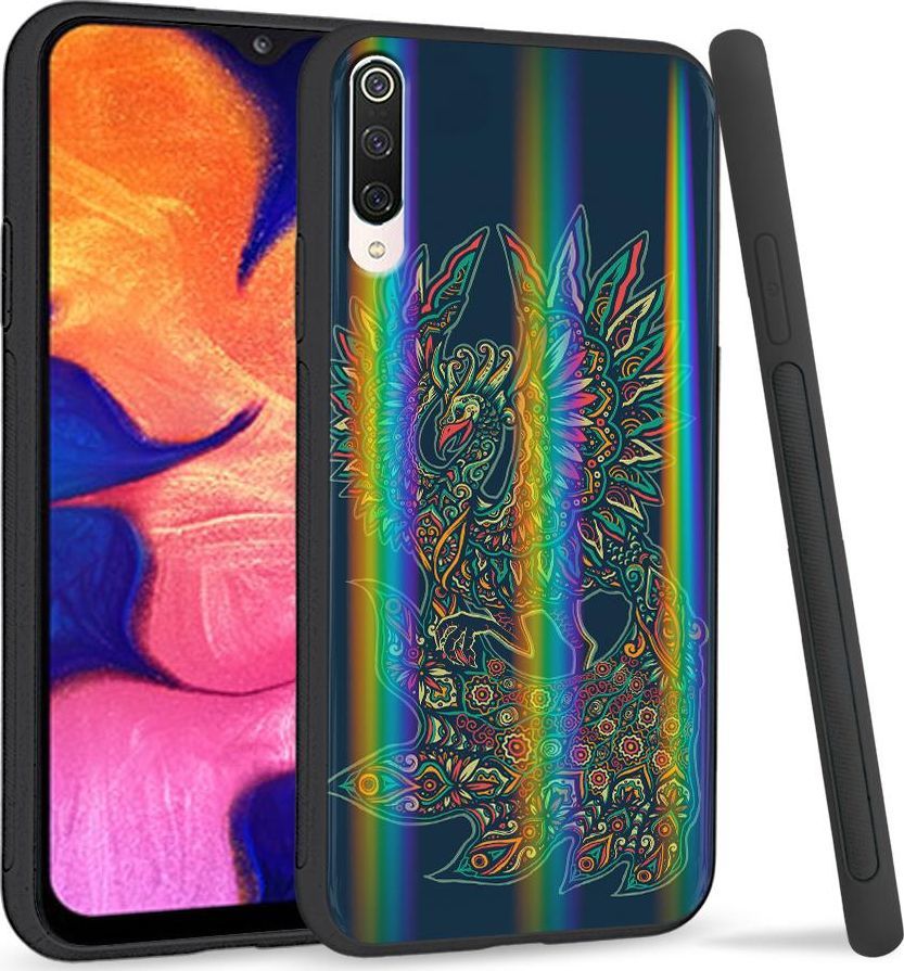 Super Fashion Etui na telefon Xiaomi Mi9 Rainbow Case Kolporowe ptaki 1