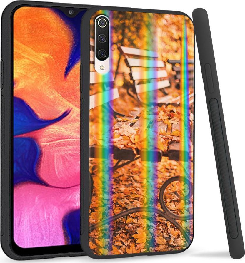 Super Fashion Etui na telefon Xiaomi Mi9 Rainbow Case Ławka w parku 1