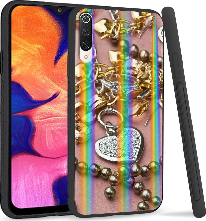 Super Fashion Etui na telefon Xiaomi Mi9 Rainbow Case Złoto i srebro 1