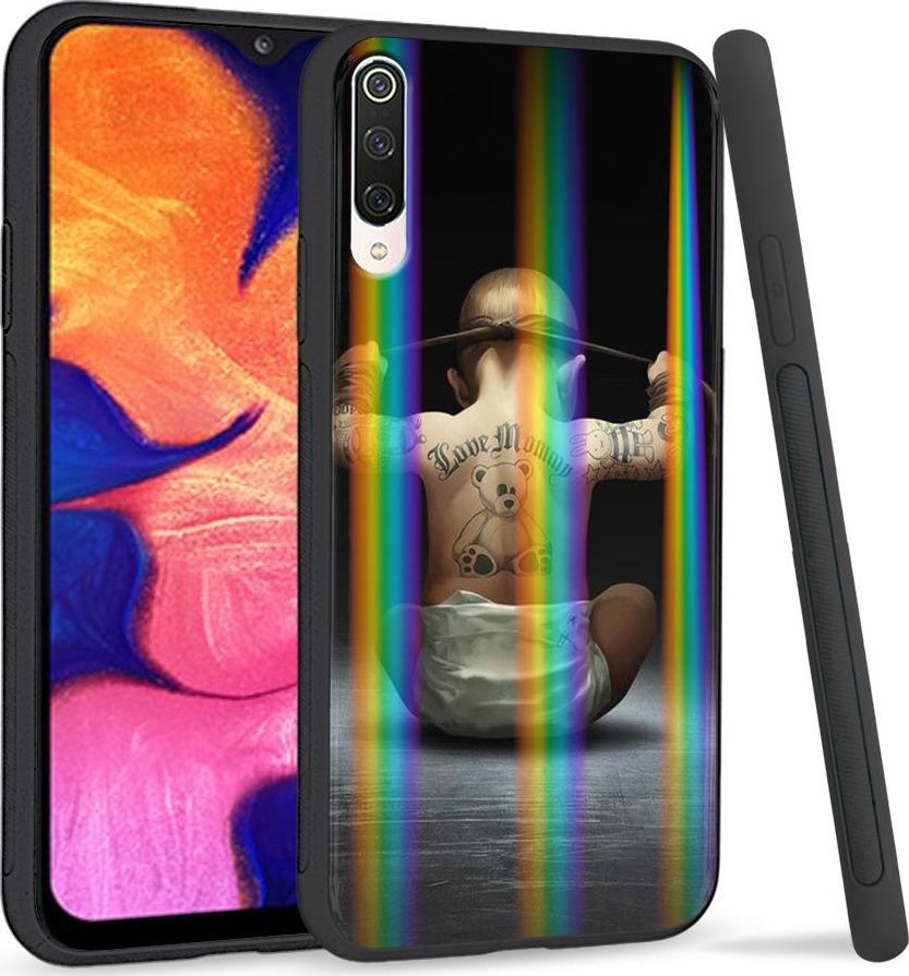 Super Fashion Etui na telefon Xiaomi Mi9 Rainbow Case Hard Rock Baby 1