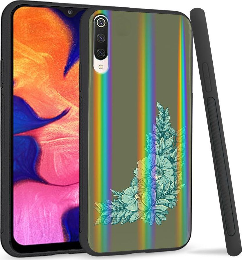 Super Fashion Etui na telefon Xiaomi Mi9 Rainbow Case Niebieskie kwiaty 1
