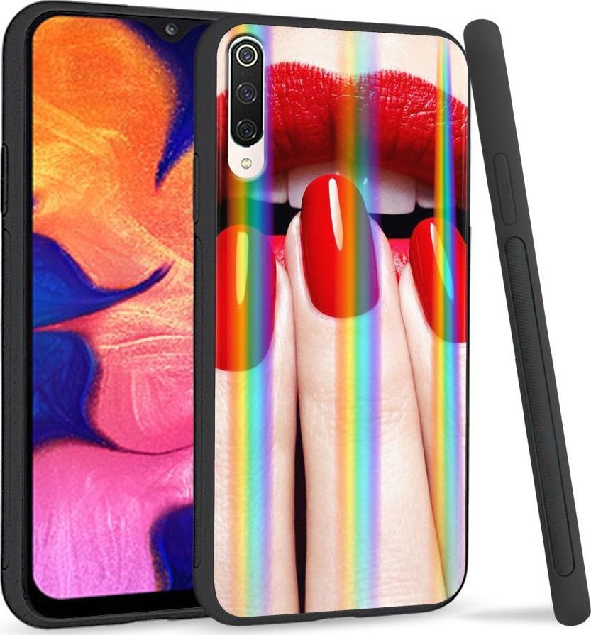 Super Fashion Etui na telefon Xiaomi Mi9 Rainbow Case Red Nails 1