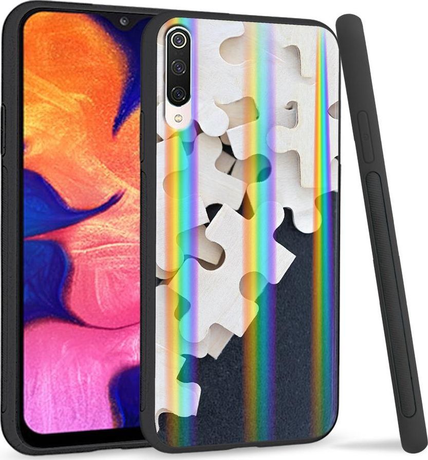 Super Fashion Etui na telefon Xiaomi Mi9 Rainbow Case Drewniane puzzle 1